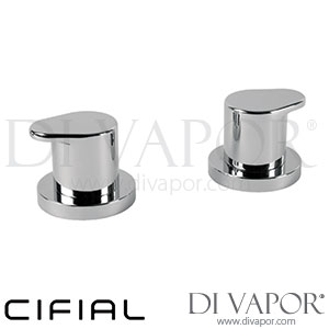 Cifial 34890VV Viva Chrome | Black Pair Deck Bath Valves Spare Parts