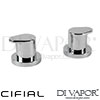 Cifial 34890VV Viva Chrome Black Pair Deck Bath Valves Spare Parts