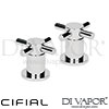 Cifial 34891TB Techno X300 Pair Deck Bath Valves Spare Parts