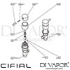 Cifial 34891TH-X11 PVD X11 Pair Deck Bath Valves Dimension