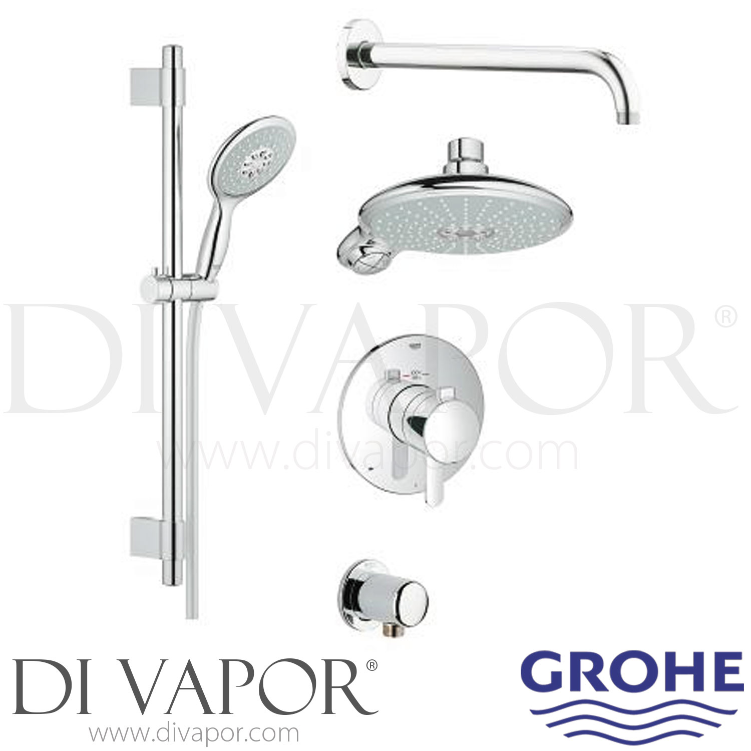 Grohe 35052000 Europlus GrohFlex Shower Set Thermostatic Mixer Spare Parts