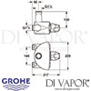 Grohe Grohtherm XL Thermostat Mixer Shower Dimensions