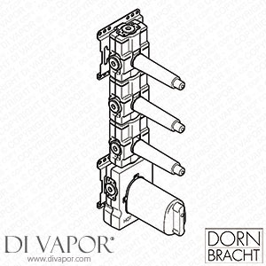 Dornbracht Concealed Part for xTool Thermostat Module with Three valves 3/4 Inch 3553197090 Spare Parts