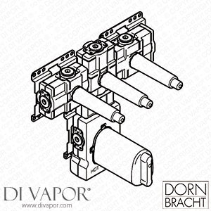 Dornbracht Concealed Part for xTool Thermostat Module with Three valves 3/4 Inch 3553497090 Spare Parts