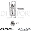 Cifial M3 Built-In Valve 2 Outlets Dimension