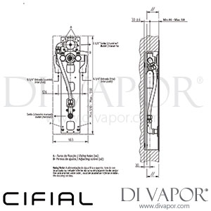 Cifial 3580001 M3 Built-In Valve 2 Outlets Spare Parts