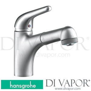 Hansgrohe 35807800 AXOR Steel Single Lever Kitchen Mixer With Pull-Out Spray Dn15 Spare Parts 10/09 - 09/10