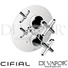 Cifial Hexa Built-In Wall Flow Regulator Temp Control 1 Outlet Spare Parts