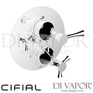 Cifial 35820MW L Spout Built-In Wall Thermostat with Flow Regulator and Temperature Control 1 Outlet Spare Parts