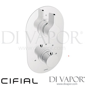 Cifial 35820T2 Techno 251 Built-In Wall Thermostat 1 Outlet Spare Parts