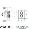 Cifial Techno 465 Built-In Wall Shower 1 Outlet Dimensions