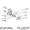 Cifial Techno 251 Built-In Shower Valve 2 Outlets Dimension