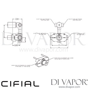 Cifial 3582112 Techno 251 Built-In Shower Valve 2 Outlets Spare Parts