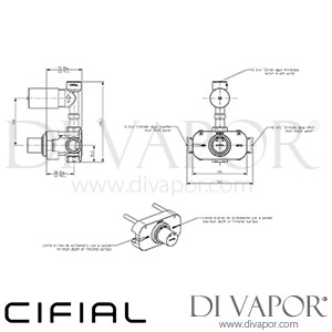 Cifial 3582113 Techno 251 Built-In Valve 1 Outlet Spare Parts