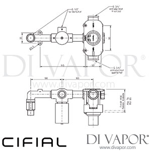Cifial 3582122 Techno 251 Built-In Valve 2 Outlets Spare Parts
