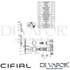 Cifial 35821TB Techno X300 Euro Concealed Shower Valve Dimension