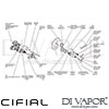 Cifial L Spout Built-In Wall Flow Regulator Temp Control 2 Outputs Dimension