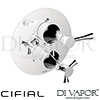 Cifial L Spout Built-In Wall Flow Regulator Temp Control 2 Outputs Spare Parts