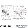 Cifial Techno Style 35 Built-In Wall Shower Valve 2 Outlets Dimension