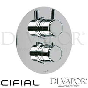 Cifial 35826SE-625 Technovation Style 35 Built-In Wall Thermostatic Shower Valve 2 Outlets Spare Parts