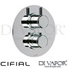 Cifial Techno Style 35 Built-In Wall Shower Valve 2 Outlets Spare Parts