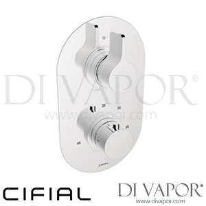 Cifial 35826T2-625 Techno 251 Built-In Wall Thermostatic Shower 2 Outlets Spare Parts