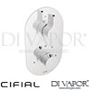 Cifial 3Techno 251 Built-In Wall Shower 2 Outlets Spare Parts