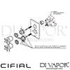 Cifial Built-In Wall Thermostat 2 Outlets Dimension