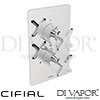 Cifial Built-In Wall Thermostat 2 Outlets Spare Parts