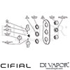 Cifial Techno 251 Built-In Wall 2 Outlets Dimension