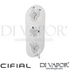Cifial Techno 251 Built-In Wall 2 Outlets Spare Parts