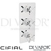 Cifial Built-In Shower Wall Thermostat 2 Outlets Spare Parts