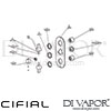Cifial Techno 251 Built-In Wall Shower 3 Outlets Dimension