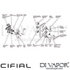 CifialTechno 465 Built-In Wall Shower 3 Outlets Dimension