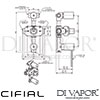 Cifial TX300 Built-In Wall 3 Outlets Dimensions
