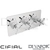 Cifial TX300 Built-In Shower Wall Thermostat 2 Outlets Spare Parts