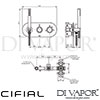 Cifial Techno 251 Built-In Wall Hand Shower Dimensions