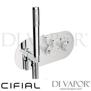 Cifial 35838T2-625 Techno 251 Thermostatic Built-In Wall with Hand Shower Spare Parts