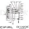 Cifial M3 Recessed Wall Hand Shower 3 Outlets Dimension