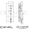 Cifial M3 Recessed Wall Hand Shower 3 Outlets Dimensions