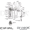 Cifial 35870SQ Quadrado 2 Control Thermostatic Shower System 2 Outlets Dimension