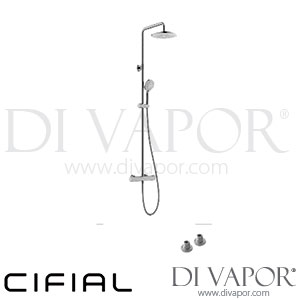Cifial 35895SG Adjustable White Thermostatic Shower Column Spare Parts