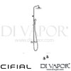 Cifial Adjustable White Shower Column Spare Parts