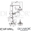 Cifial Edwardian Exposed Wall Shower Fixed Manual Shower 2F Dimensions