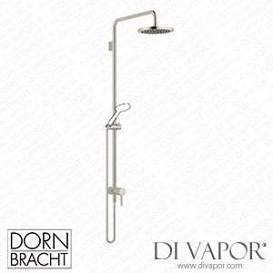 Dornbracht Series Specific Showerpipe with Single-Lever Shower Mixer without Hand Shower - Brushed Platinum 36 112 970-06 Spare Parts