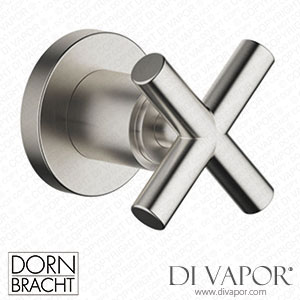 Dornbracht Tara Wall Valve Clockwise Closing 3/4 - Brushed Platinum 36 608 892-06 Spare Parts