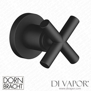 Dornbracht Tara Wall Valve Clockwise Closing 3/4 - Matte Black 36 608 892-33 Spare Parts