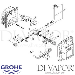 Grohe 36009 Europlus E Concealed Mounting Box Spare parts