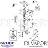 Grohe Europlus E Infra-Red Electronic Basin Mixer Spares