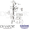 Grohe 36015001 Mixer Spare Tech Diagram